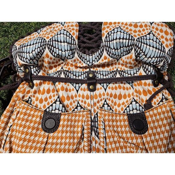 Lockheart Canvas Leather Shoulder Bag Crossbody M008008 Colorful Flap 14x13x6 - Picture 2 of 6